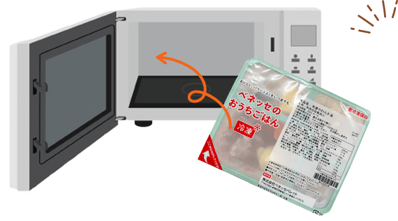 パッケージのままレンジでチン！のイメージ