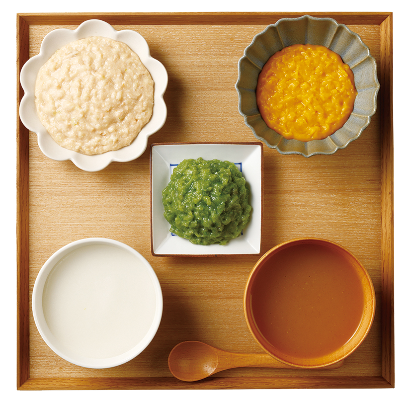 食感のバラエティを楽しむきざみ色
