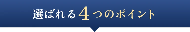 選ばれる4つのポイント