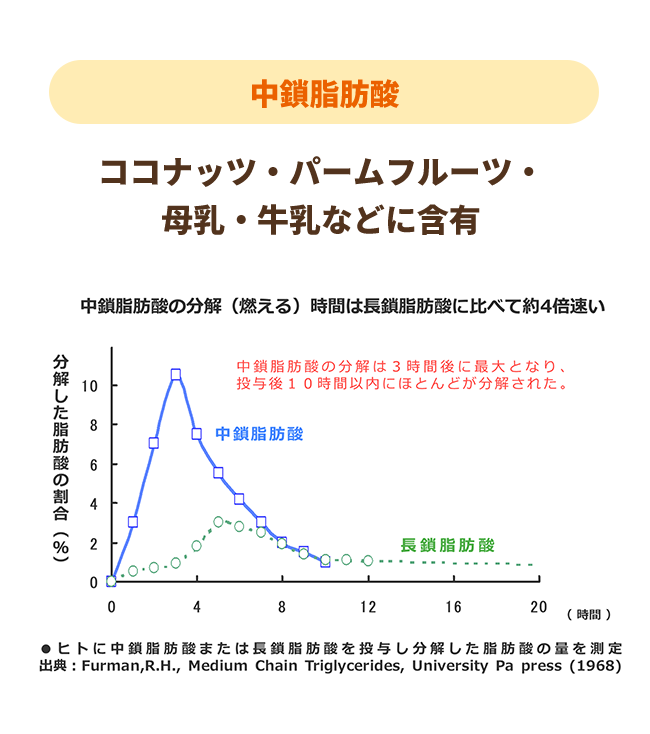 中鎖脂肪酸のグラフ